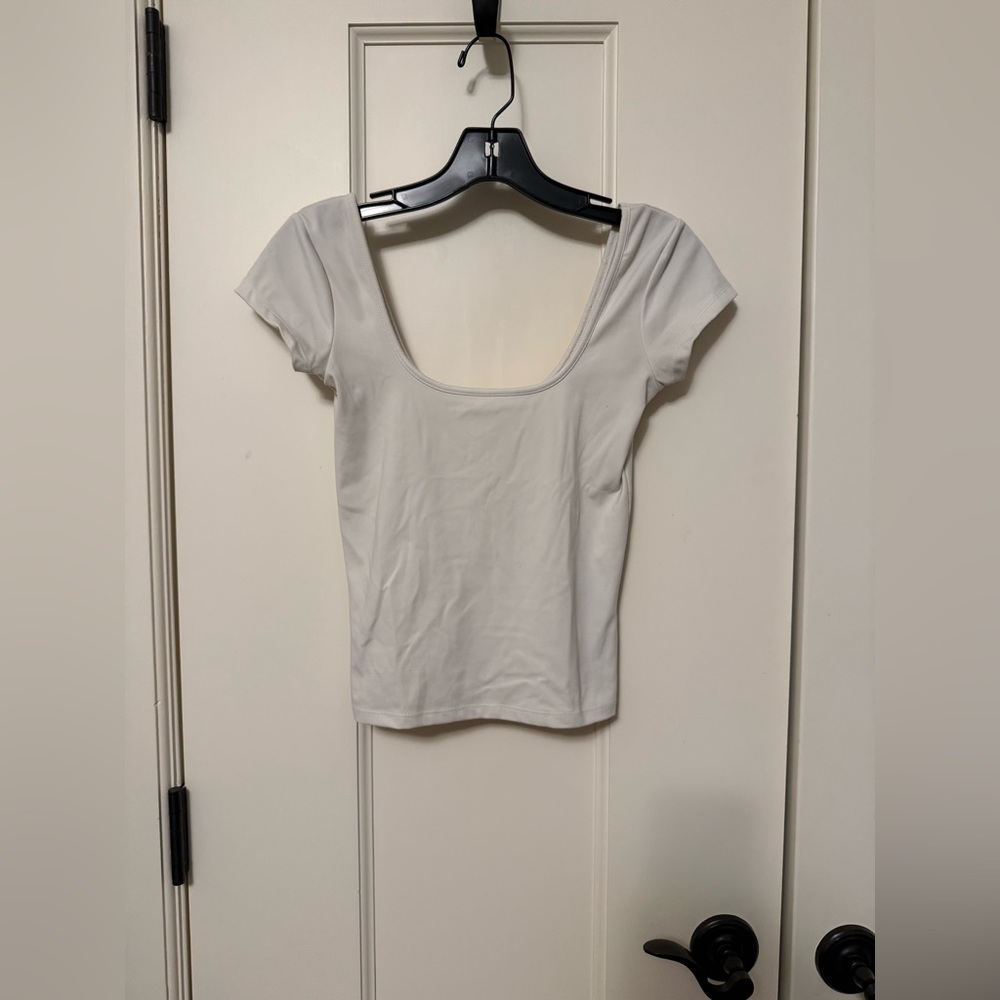 Women's Cotton on White Scoop Neck Top Size XXS (Extra Extra Small)